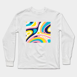 Liquid  Abstract Colors Long Sleeve T-Shirt